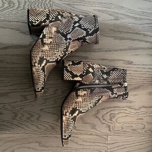 Aldo Snakeskin Pattern Ankle Booties